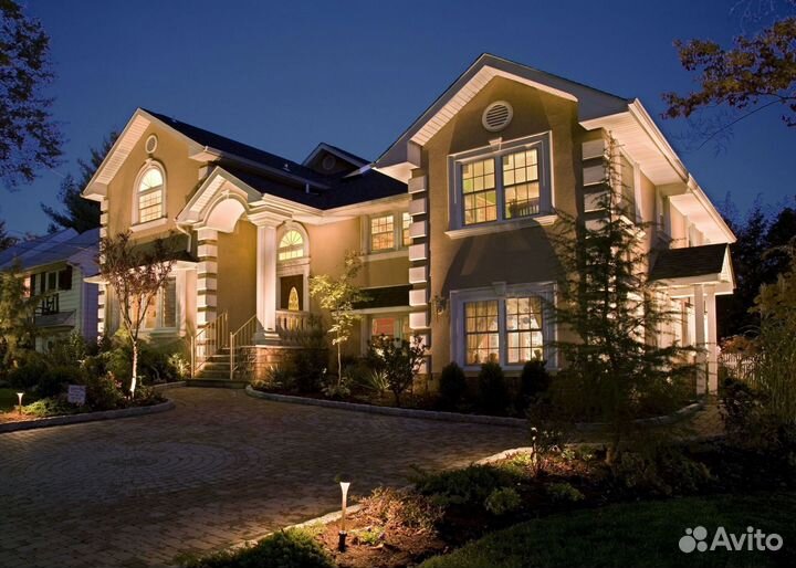 Светодиодная подсветка фасада коттеджа a 13