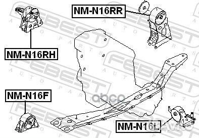 Подушка двигателя передняяNissan Almera N16 00