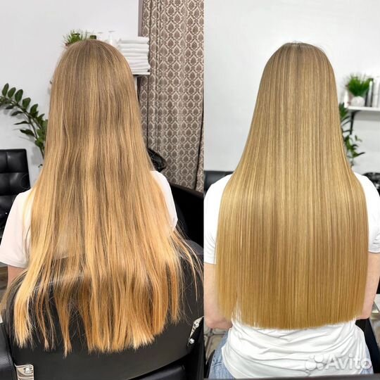 Кератиновое выпрямление волос