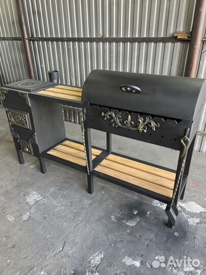 Мангал с печью под казан под заказ