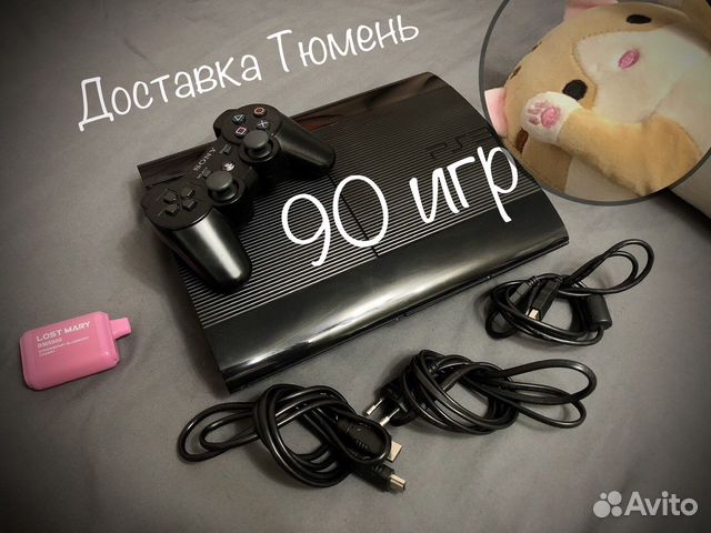 Sony Playstation 3 SS + 90 игр + 2 геймпада