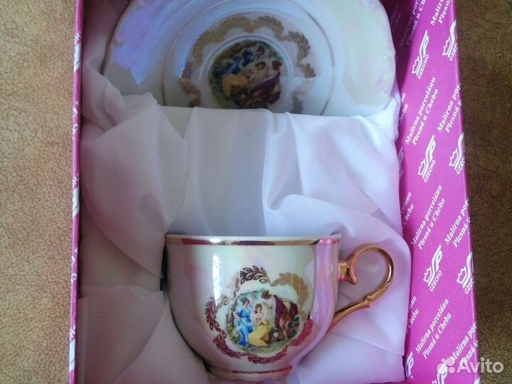 Чайная пара, чашка с блюдцем, подарочный набор