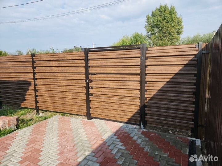 Забор 20 м из штакетника - под ключ