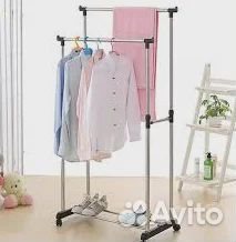 Вешалка двухуровневая напольная (передвижная)