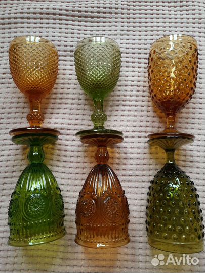 Стеклянные бокалы 6 шт