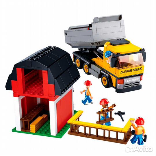 Конструктор Город: Экскаватор 384 детали Sluban M