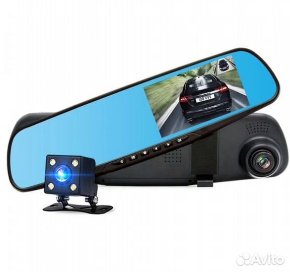 Автовидеорегистратор зеркало+камера заднего вида