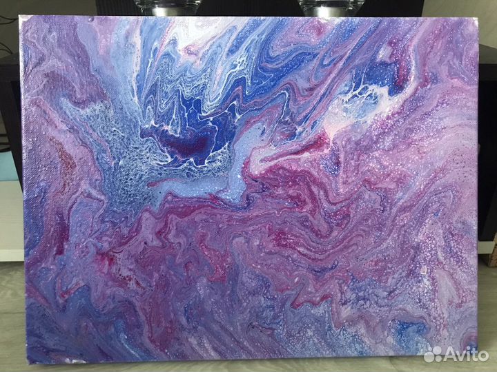 Интерьерная картина флюид арт fluid art