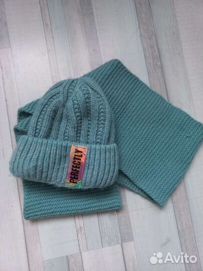 Шапка и шарф для девочки 52
