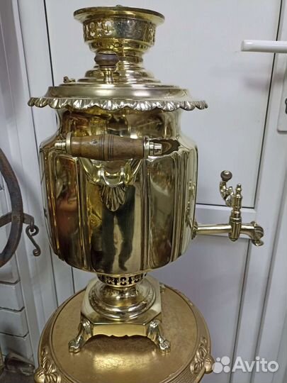 Самовар старинный на дровах.(фонарь)