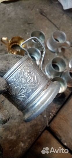 Поднос и подстаканники СССР