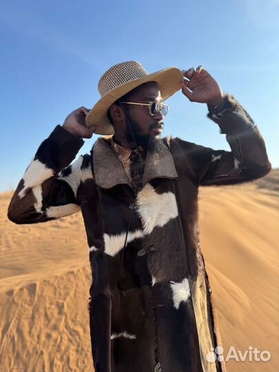 Кастомная двусторонняя дубленка из коровьей шкуры