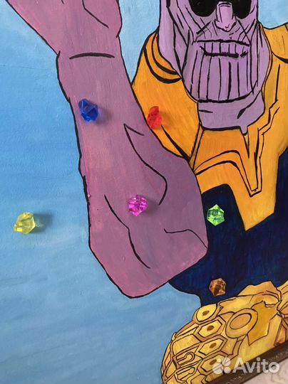 Иньерьерная картина маслом Танос мстители