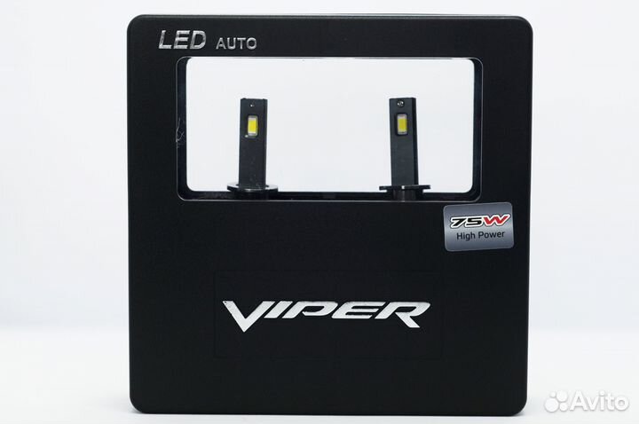 Комплект LED ламп головного света viper H1 75W