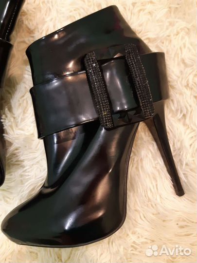 Ботильоны женские чёрные. Размер 37-38
