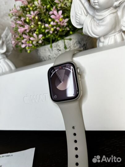 Часы apple watch 7 41 mm золотые