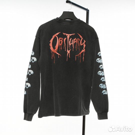 Лонгслив St Michael черный оверсайз