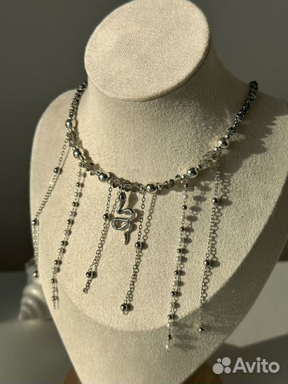 Чокер колье украшение змея цепи трендовое