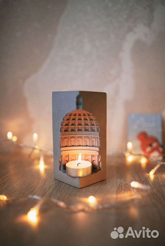 Подсвечник из бетона 