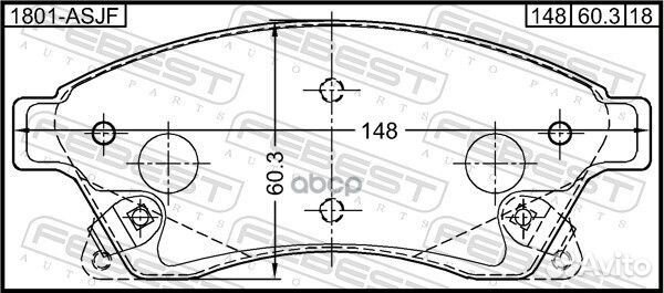 Колодки тормозные 1801asjf Febest