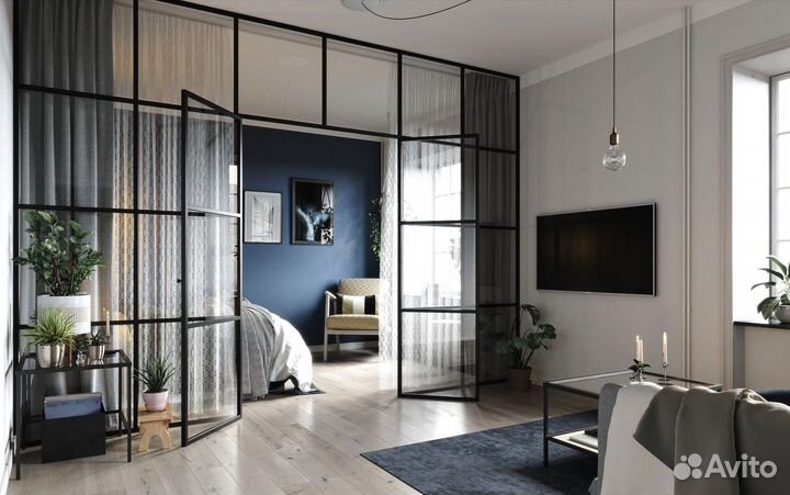 Перегородка стекло