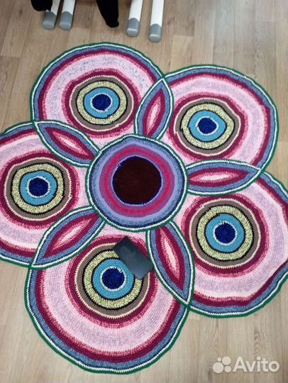 Коврик вязаный большой