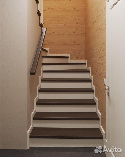 Лестница на металлокаркасе под ключ