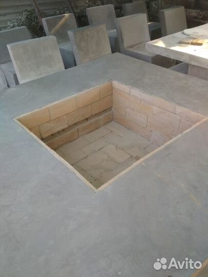 Очаг костровище из бетона