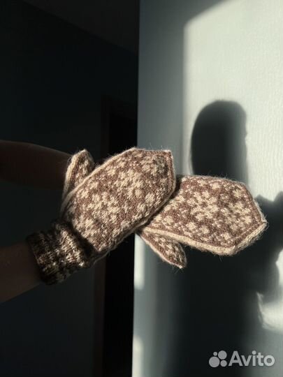 Варежки перчатки вязаные