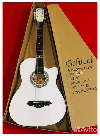 Гитара акустическая новая Belucci 3820 BK