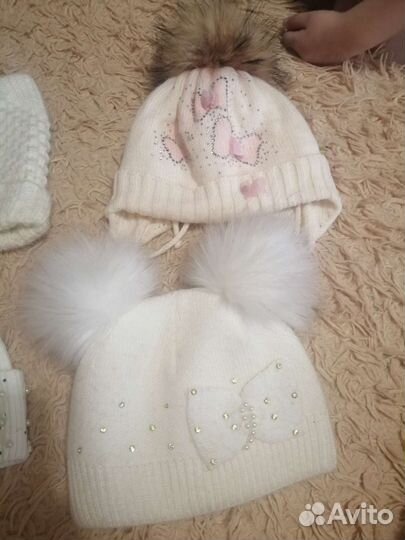Шапка зимняя для девочки 48 50