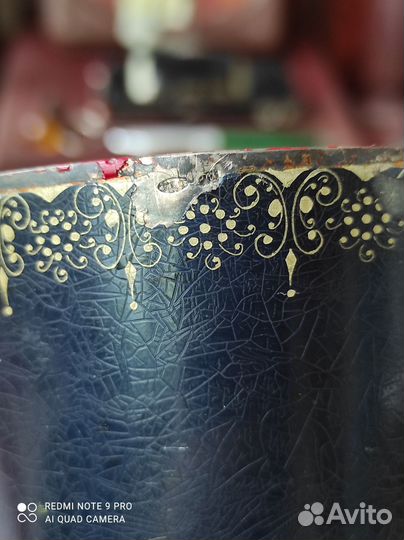 Кубок спортивный серебро ручная роспись 1950 г