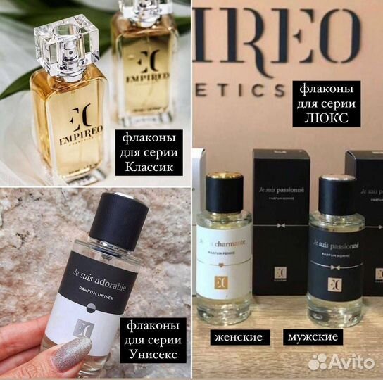 Духи из Европы, номерной парфюм