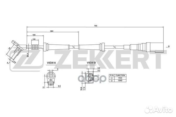 Датчик ABS передн. Ford Fiesta V 01- se-6057