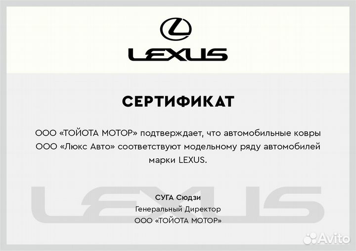 3D Коврики Lexus RX из Экокожи