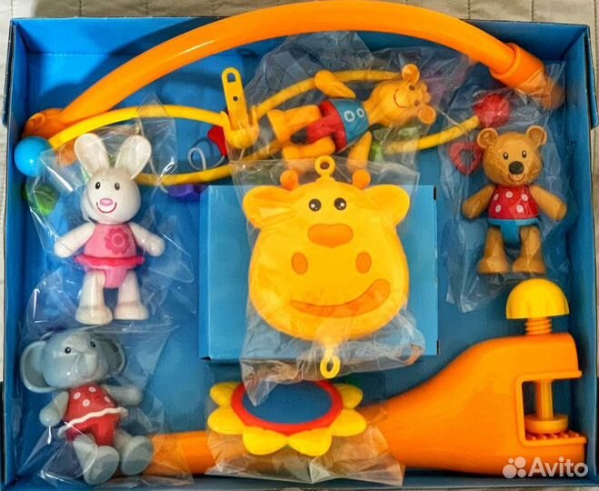 Музыкальный мобиль карусель для малышей Жирафик