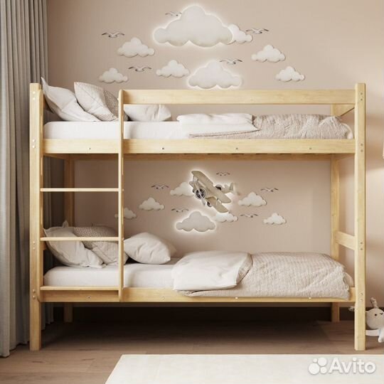Двухъярусная кровать деревянная
