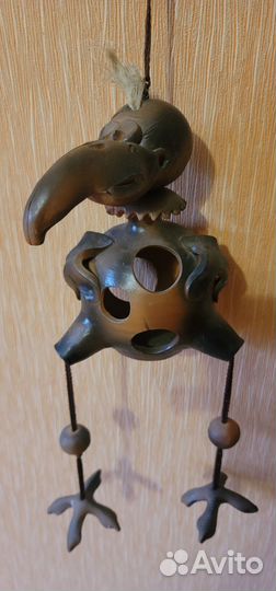 Керамический подсвечник птица