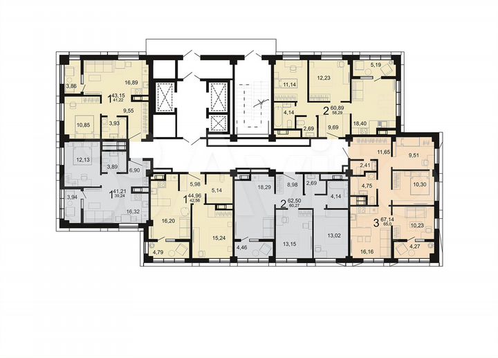 1-к. квартира, 43,2 м², 9/23 эт.