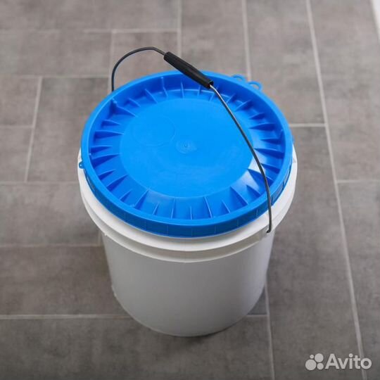 Ведро с герметичной крышкой, 20 л, цвет белый