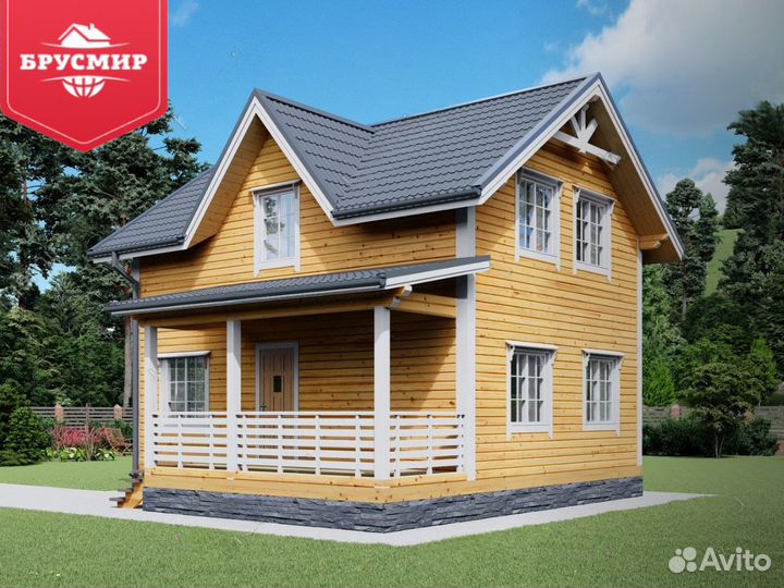 Дом из бруса с фундаментом