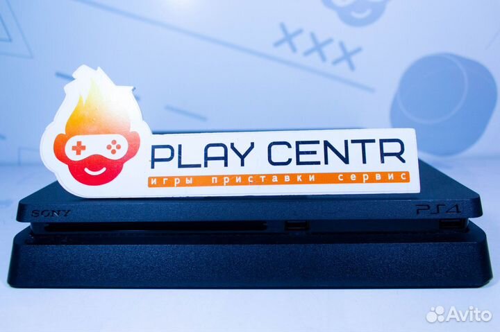 PS4 Slim 500 gb, 1 геймпад, 3 мес. гарантия