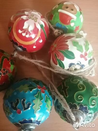 Елочные игрушки эмаль Клуазоне