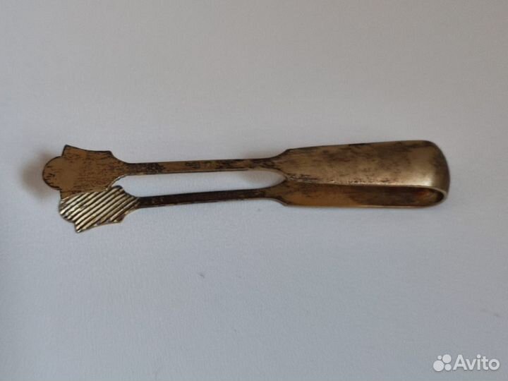 Шипцы для сахара серебро в позолоте