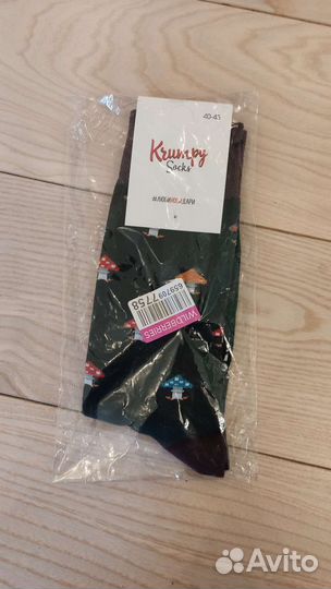 Носки с грибочками (мухоморы)