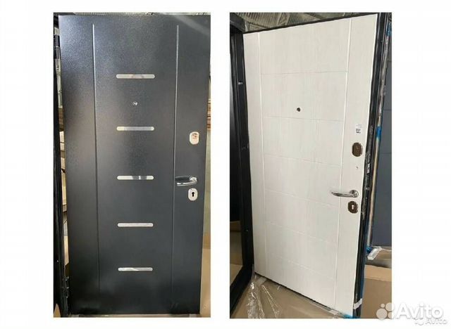 Дверь входная 7,5 см серебро