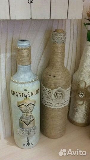 Бутылочки для декора
