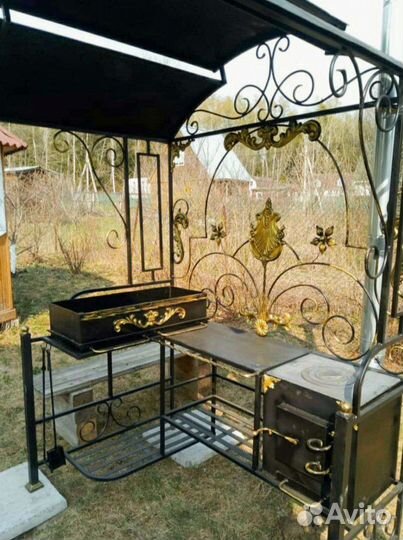 Мангал с крышей