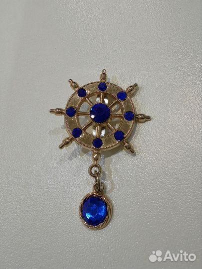 Брошь якорь