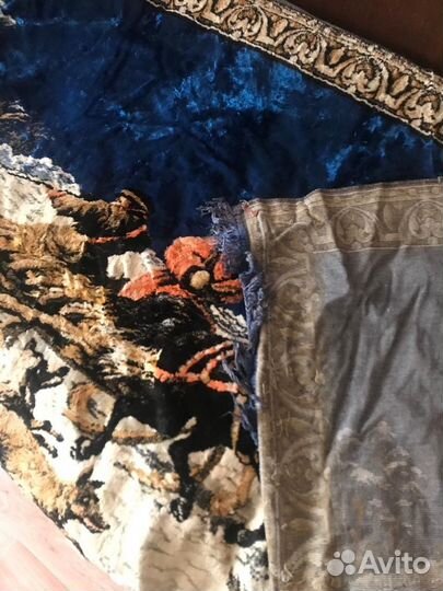 Плюшевый ковер-гобелен СССР 50-60 годов